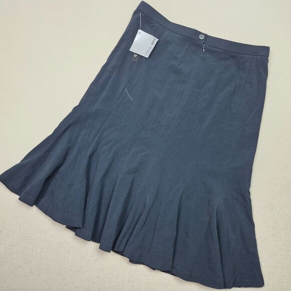 Focus 2000 Black Godet Flared Midi Skirt Back Zip Stretch Sz 10 NEW WITH TAGS!!! - Picture 2 of 5